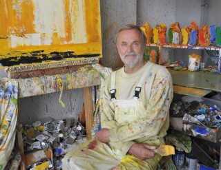 Henk Lassche in atelier