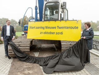 Starthandeling aanleg N18 te Riemolen (Gld) op 21 oktober 2016