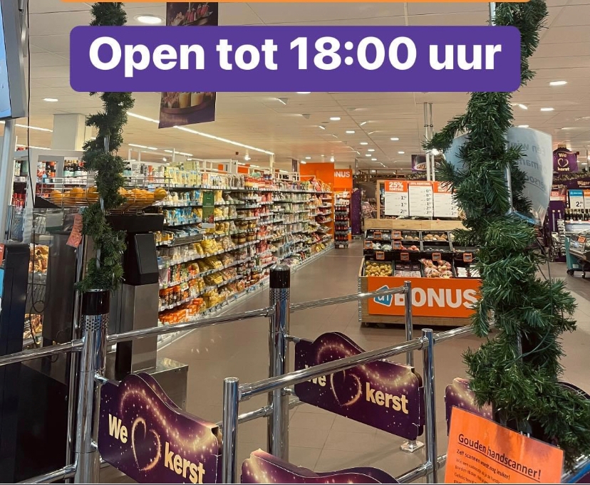 Vier Berkellande supermarkten op Eerste Kerstdag geopend