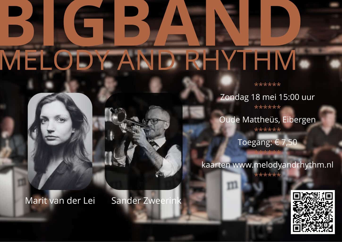 Big Band Melody and Rhythm geeft concert in Oude Mattheüs in Eibergen
