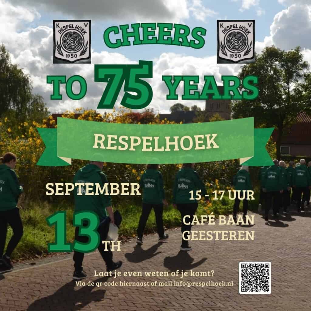 Klootschietvereniging De Respelhoek viert 75-jarig jubileum