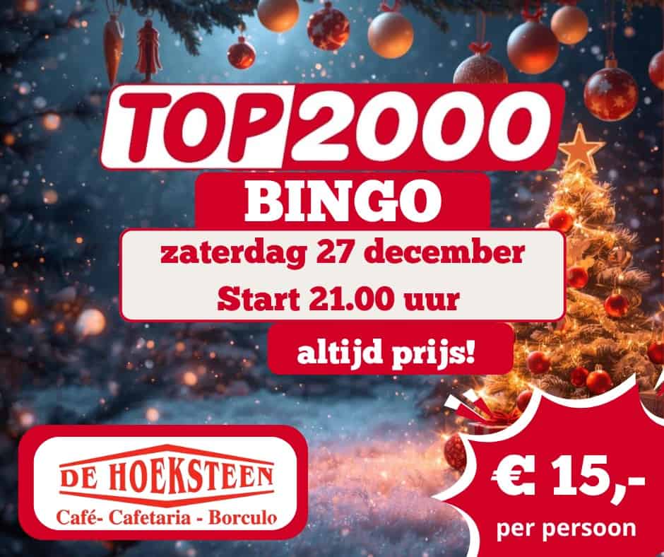 Borculo maakt zich op voor de TOP 2000 Bingo bij De Hoeksteen. -
