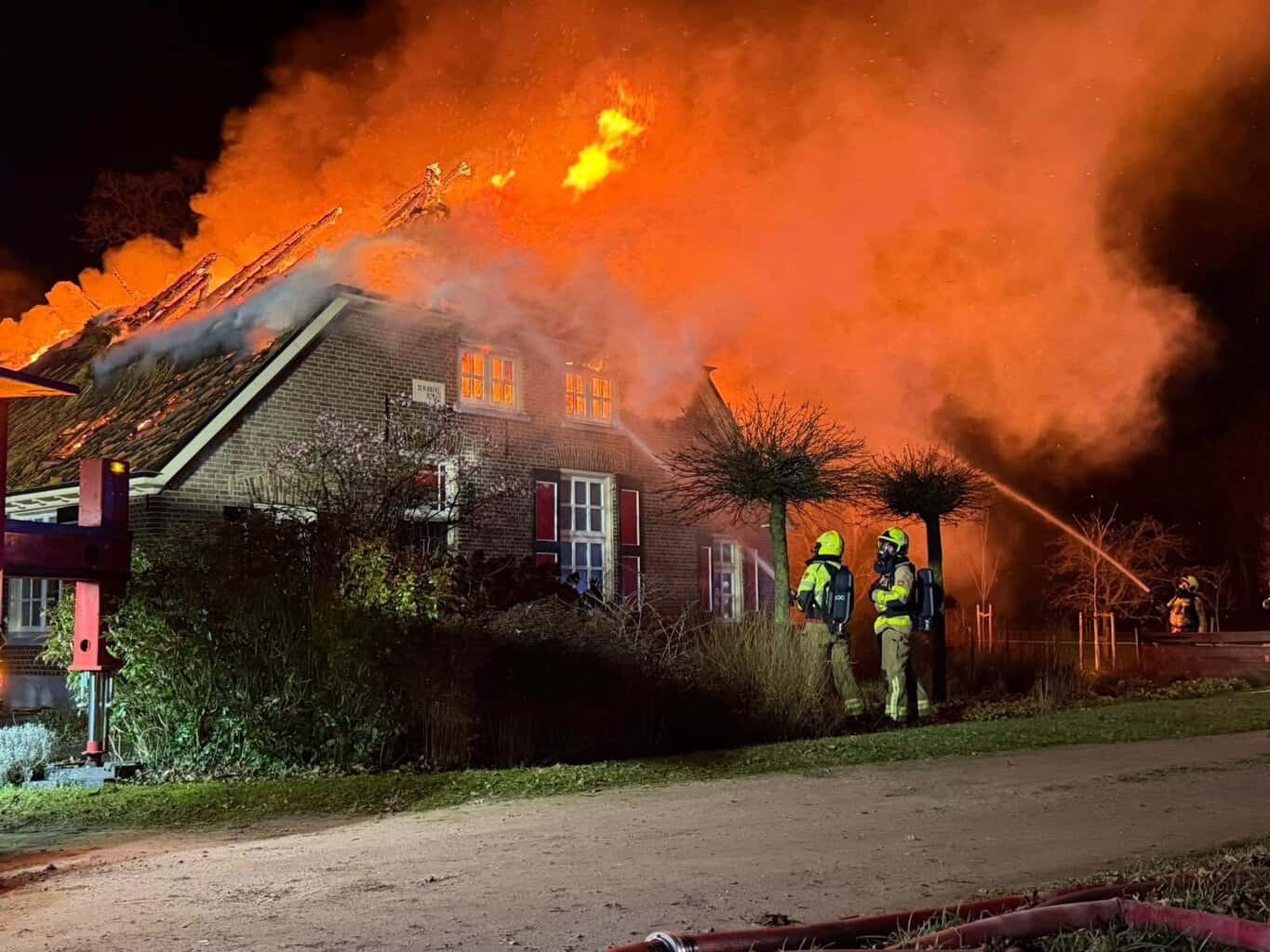 Verbrandingsresten vrijgekomen bij brand aan Kaaldijk in Ruurlo