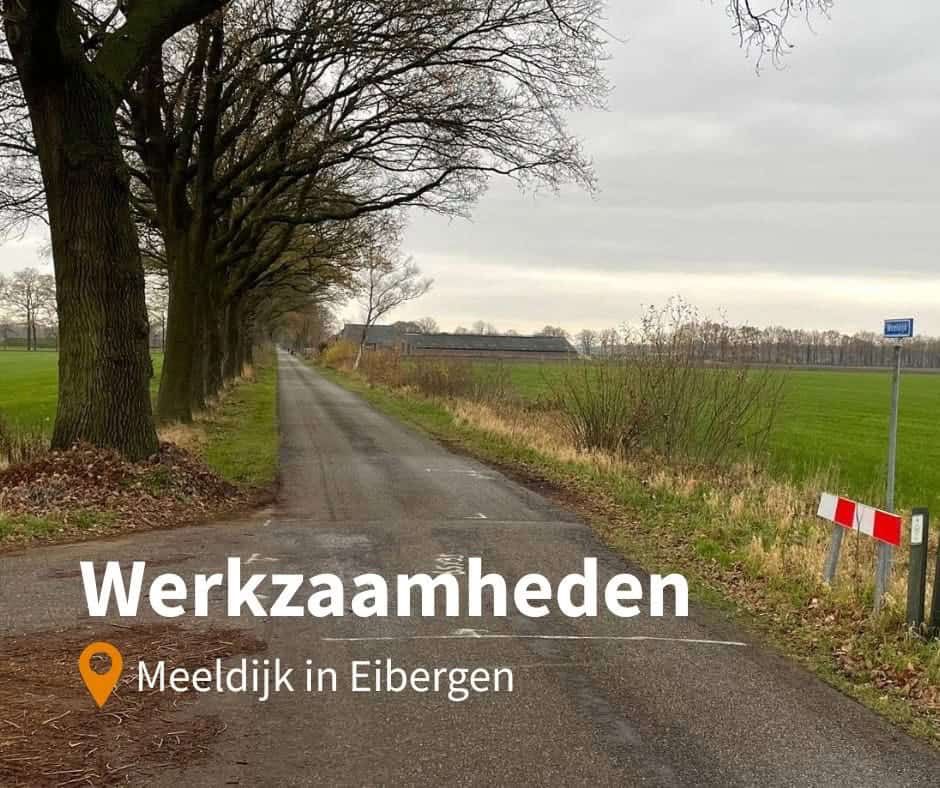 Asfaltwerkzaamheden aan de Meeldijk in Eibergen -
