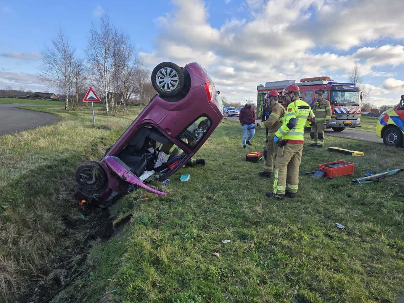 Brandweer Eibergen uitgerukt voor ongeval op Borculoseweg -