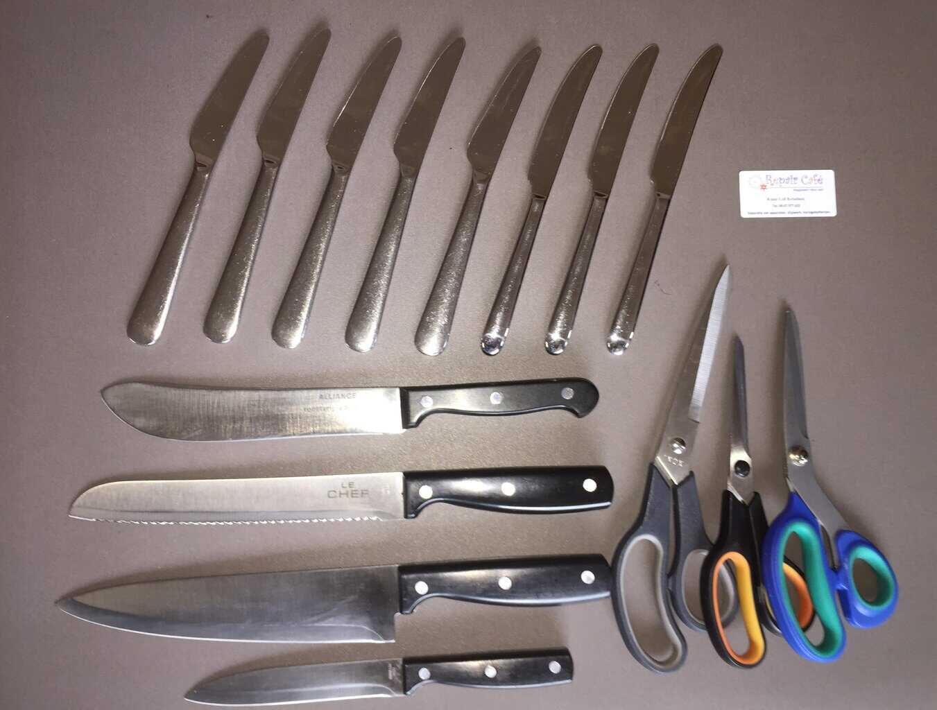 Repair Café Berkelland slijpt uw scharen, keuken- en tafelmessen