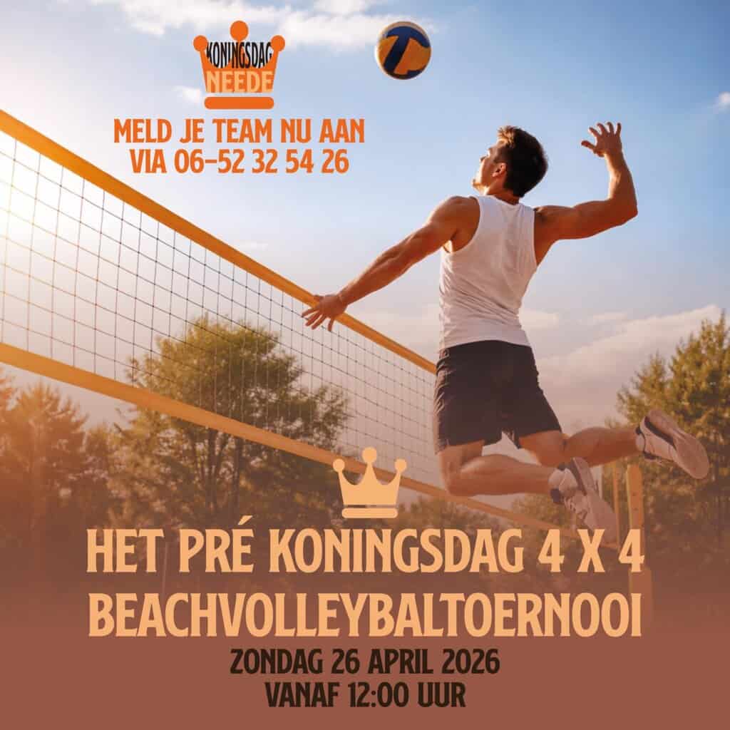 Beachvolleybalspektakel op 26 april op het Vlearmoesplein -