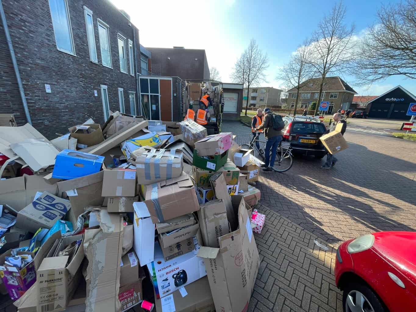 Oudpapierinzameling van muziekvereniging Euphonia bij ’t Spieker in Eibergen groot succes
