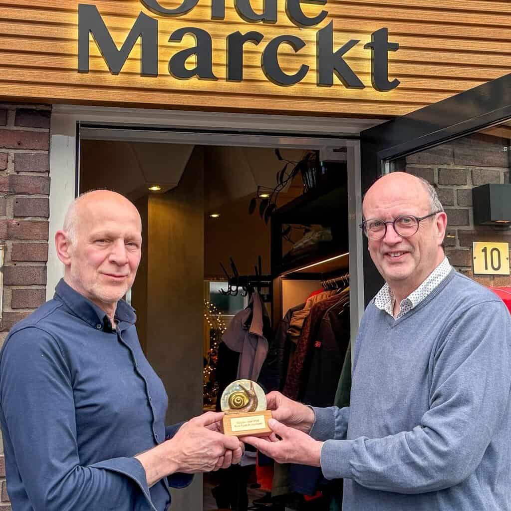 Gouden Slak voor Bakker Schreuder uit Eibergen tijdens bijeenkomst Slow Food Achterhoek