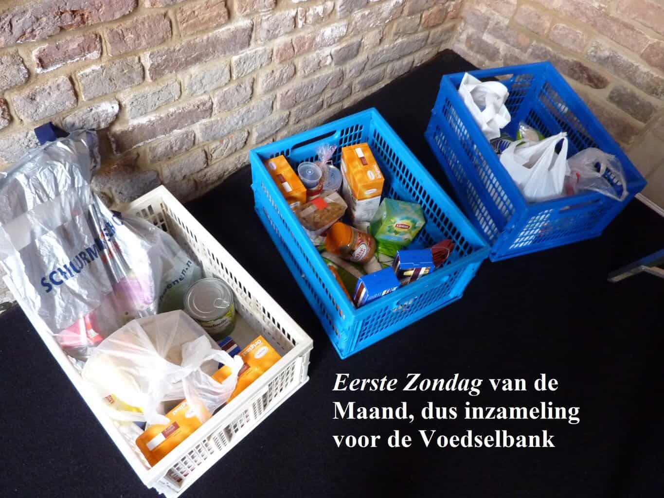 Inzameling Voedselbank op zondag 5 april bij de Grote Kerk in Neede