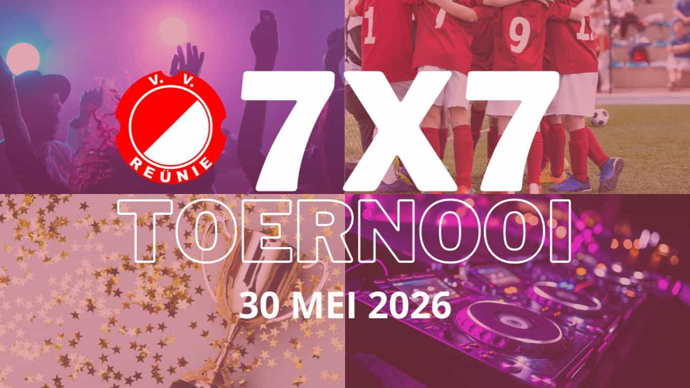 Inschrijving geopend 7×7 toernooi bij v.v. Reünie geopend