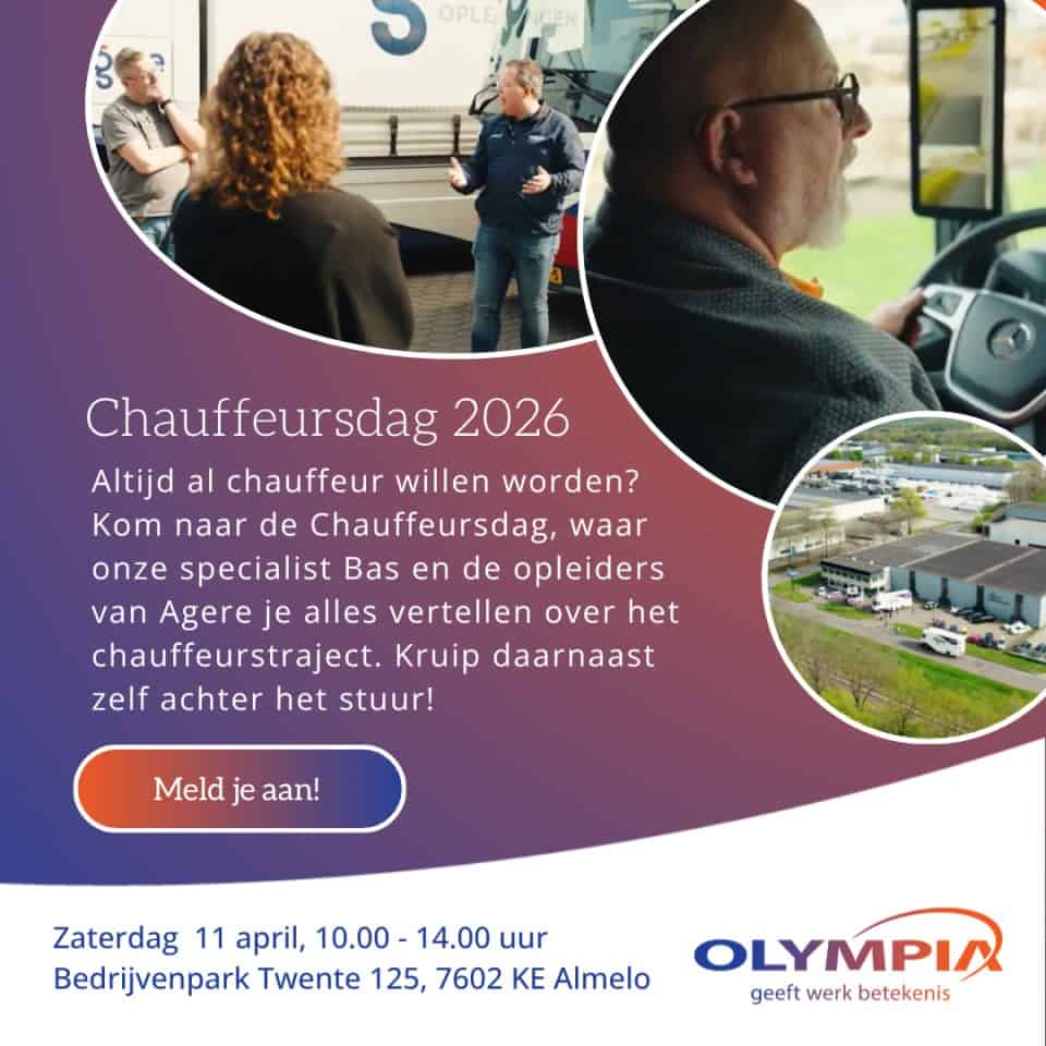 Olympia organiseert chauffeursdag op 11 april -