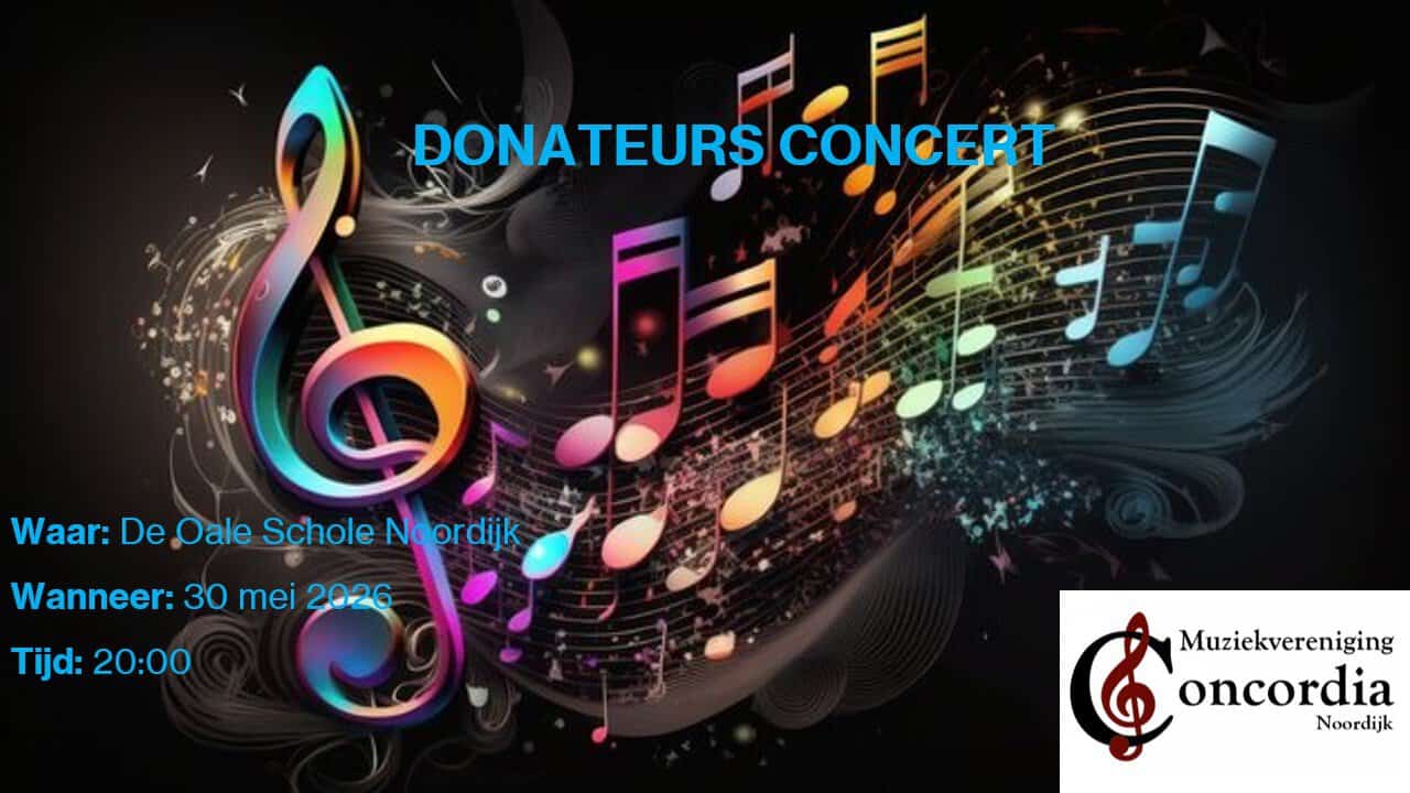 Donateursconcert Muziekvereniging Concordia Noordijk