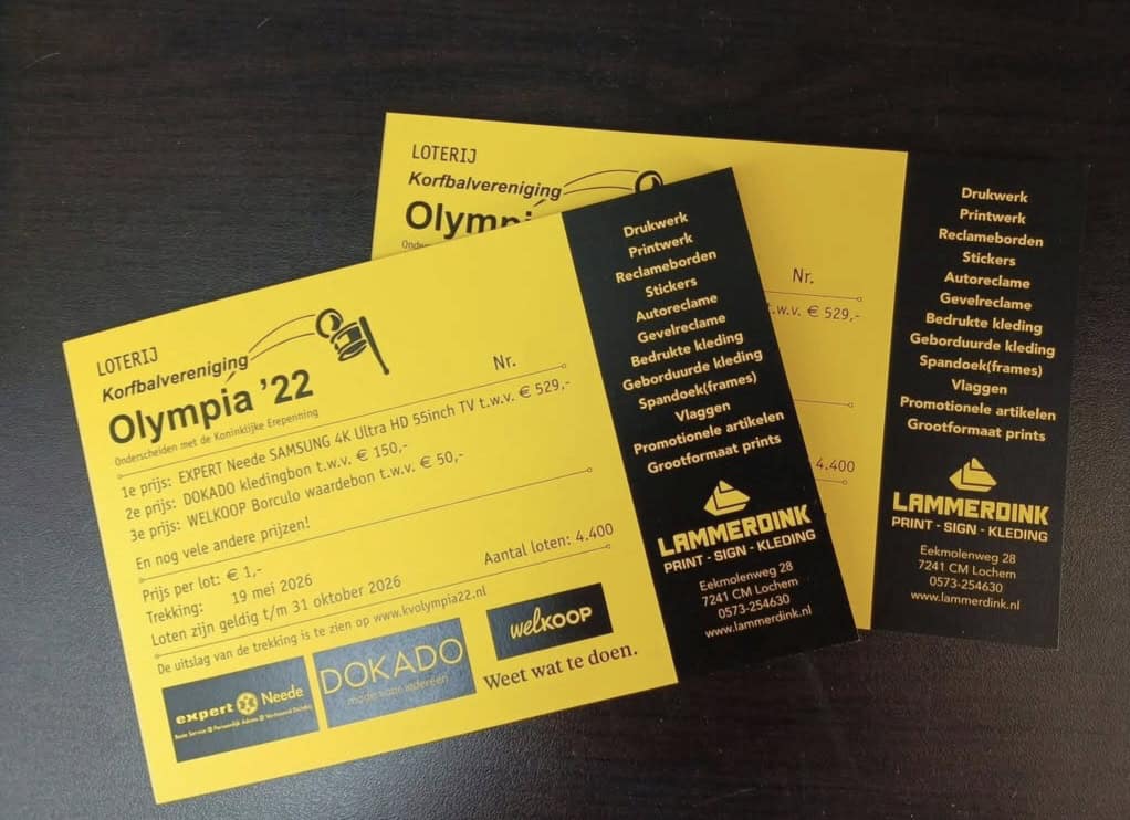 Uitslag trekking loterij KV Olympia’22 -