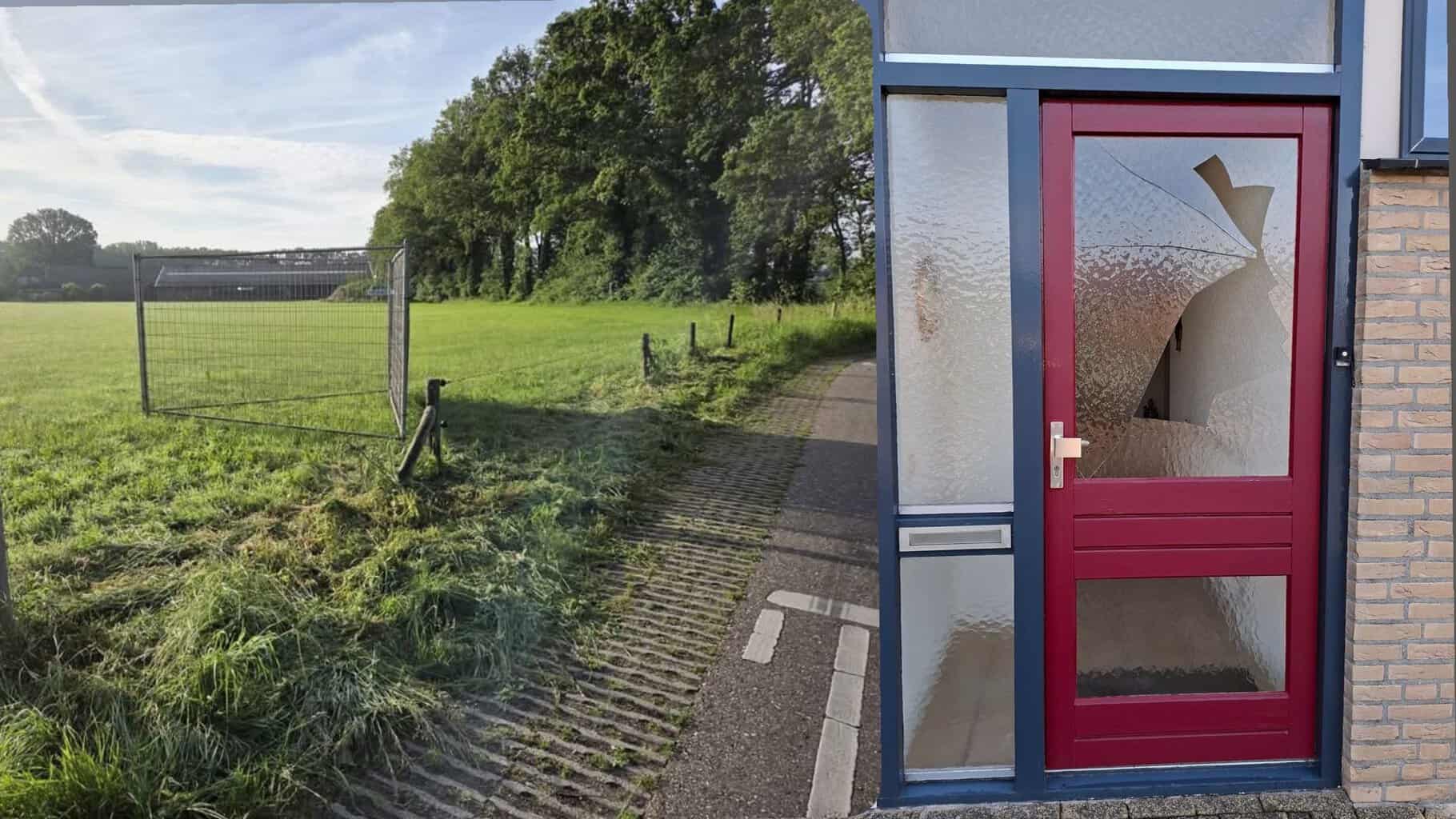 Vernielingen in Ruurlo: spandoek verdwenen en ruit vernield -