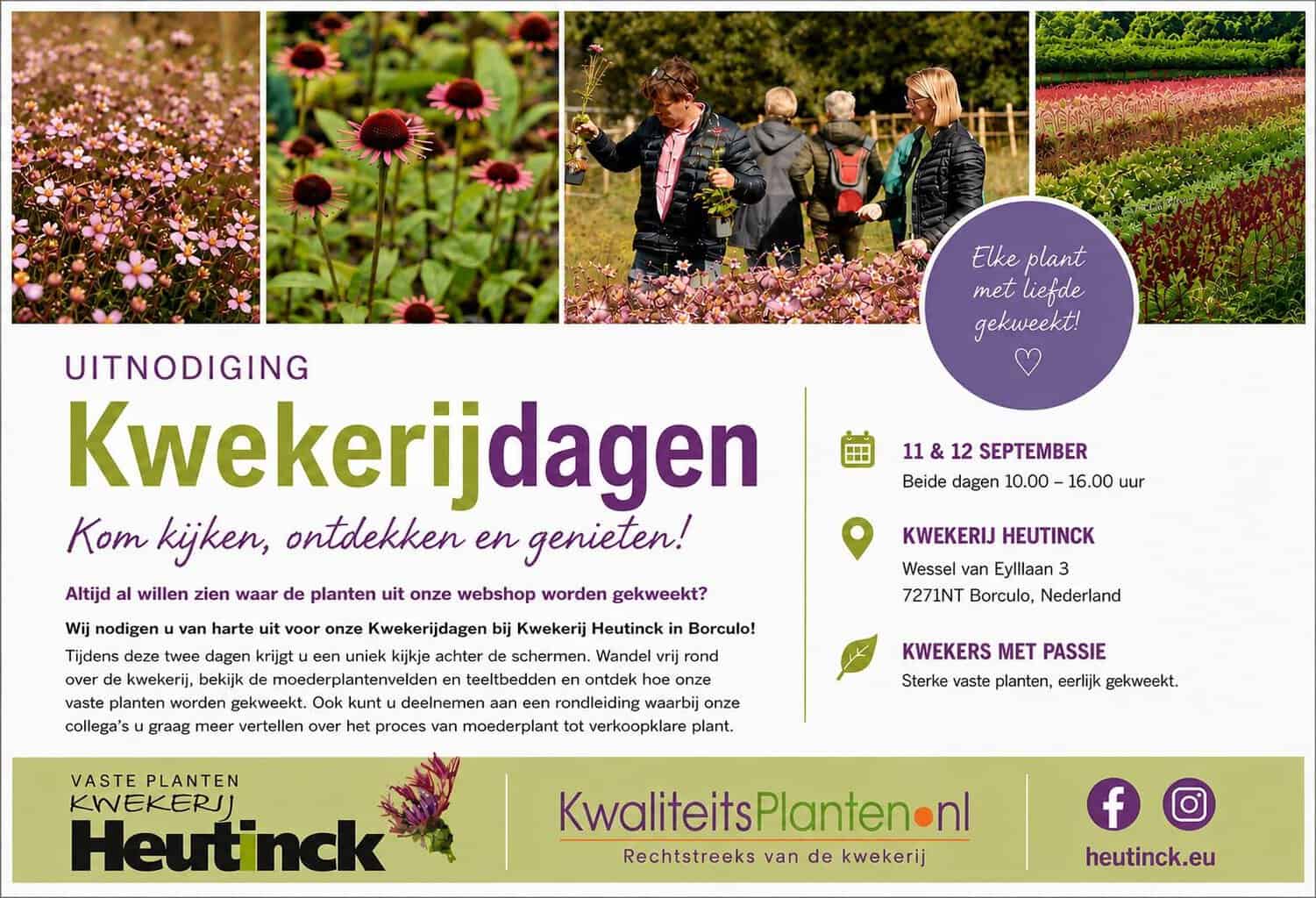 Kwekerij Heutinck opent deuren voor publiek tijdens jaarlijkse Kwekerijdagen