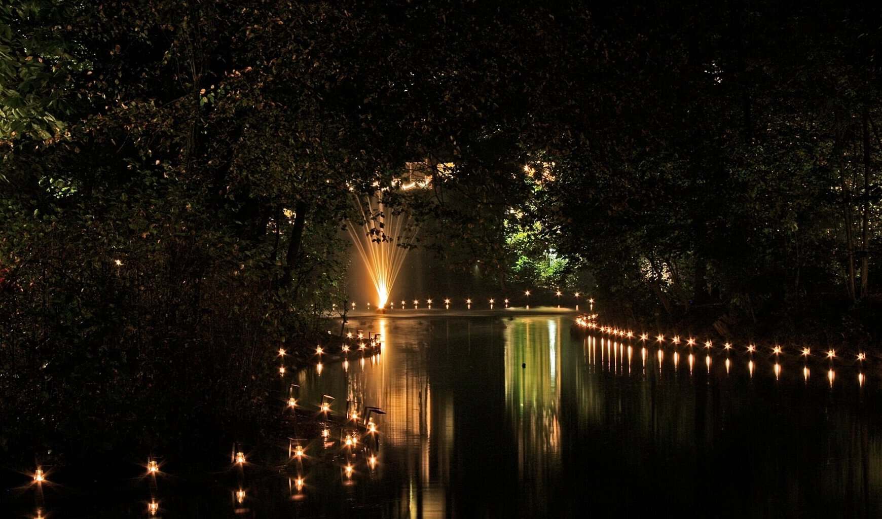 Ter Weemepark viert 80 jaar vrijwilligerswerk met sfeervolle vijververlichting -
